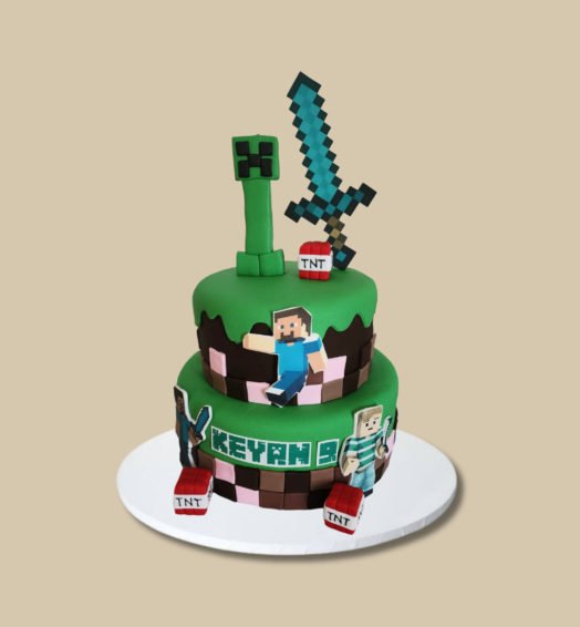 Minecraft Theme Cake